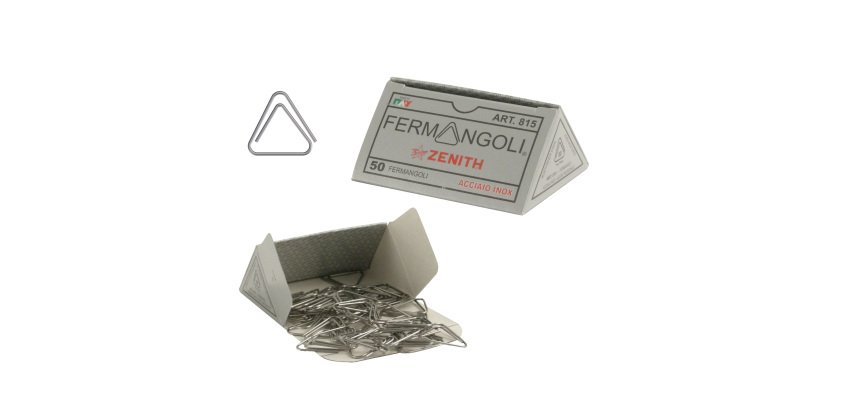 Fermangoli Zenith 815 - acciaio inox - Zenith - conf. 50 pezzi