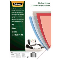 En_tapa de encuadernacion fellowes din a3 pvc transparente cristal 200 micras pack de 100 unidades