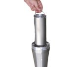 Posacenere da terra - a colonna - diametro 13 cm - H 108 cm - base 29 cm - inox silver - Medial