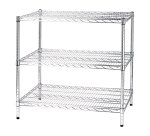 Kit scaffale Archimede - 3 ripiani - 60 x 90 x 90 cm - acciaio cromato - Serena Group