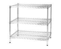 Kit scaffale Archimede - 3 ripiani - 60 x 90 x 90 cm - acciaio cromato - Serena Group