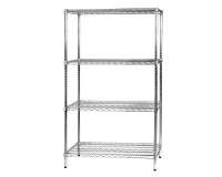 Kit scaffale Archimede - 4 ripiani - 60 x 90 x 160 cm - acciaio cromato - Serena Group