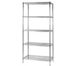 Kit scaffale Archimede - 5 ripiani - 60 x 90 x 200 cm - acciaio cromato - Serena Group