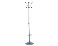 Appendiabiti Dallas - con portaombrelli - 8 posti - 180 x 40 cm - grigio - Unisit