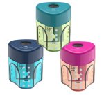 Temperamatite con contenitore - 1 foro - triangolare - con serbatoio - Faber-Castell