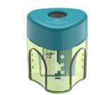 Temperamatite con contenitore - 1 foro - triangolare - con serbatoio - Faber-Castell