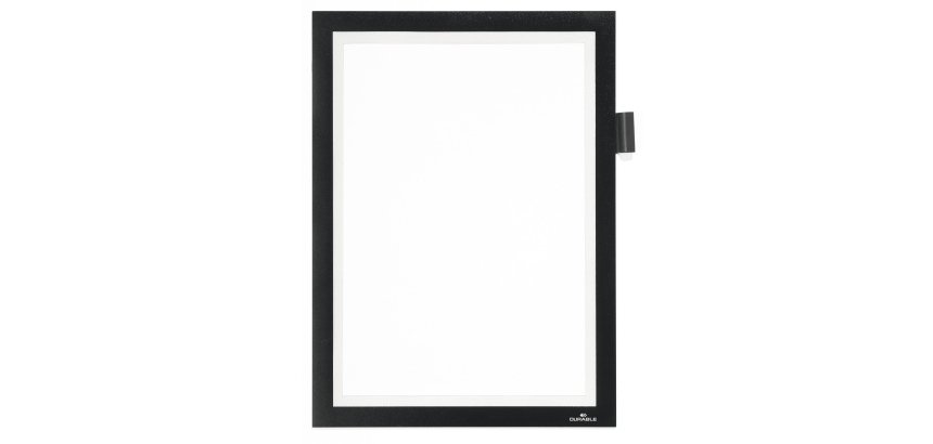 Cornice adesiva Duraframe Note - pannello magnetico - A4 (21 x 29,7 cm) - nero - Durable