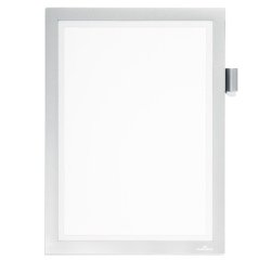 Cornice adesiva Duraframe Note - pannello magnetico - A4 (21 x 29,7 cm) - argento - Durable