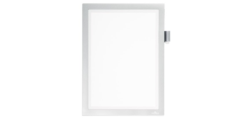 Cornice adesiva Duraframe Note - pannello magnetico - A4 (21 x 29,7 cm) - argento - Durable