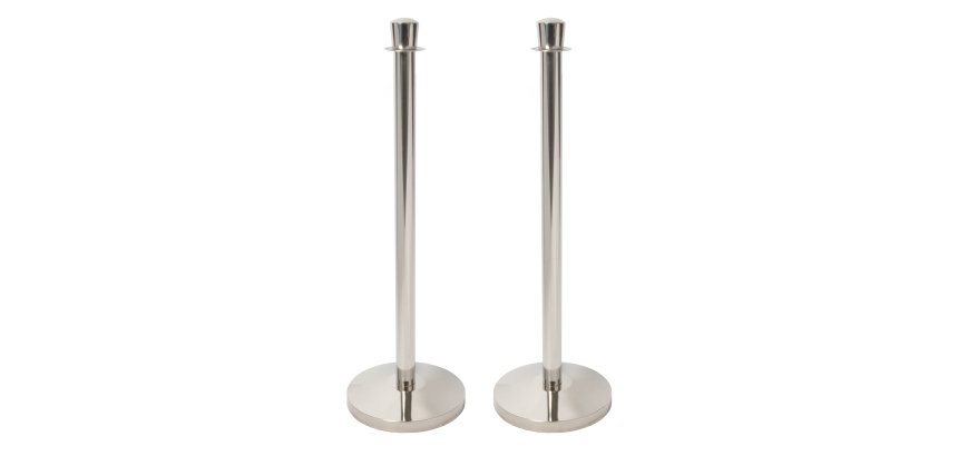 Colonnina segnapercorso cromata Budget - altezza 100 cm - Securit