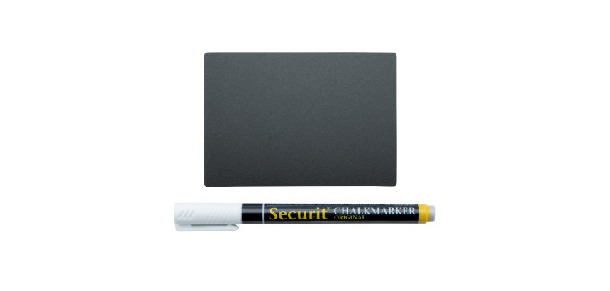 Targhette - 7,4 x 10,5 cm (A7) - nero - Securit - set 20 pezzi