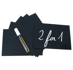 Targhette -15 x 21 cm (A5) - nero - Securit - set 10 pezzi