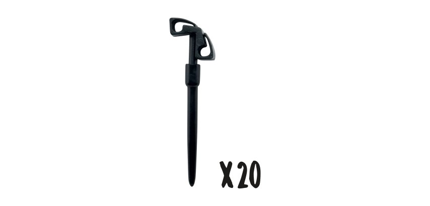 Supporti a spina per targhette - nero - Securit - set 20 pezzi