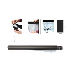 Lavagna adesiva in rotolo - 100 x 45 cm - nero - Securit