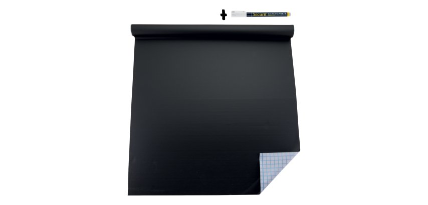 Lavagna adesiva in rotolo - 100 x 45 cm - nero - Securit