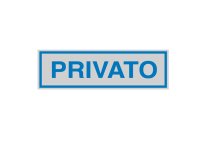 Targhetta adesiva - PRIVATO - 16,5 x 5 cm - Cartelli Segnalatori
