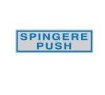 Targhetta adesiva - SPINGERE PUSH - 16,5 x 5 cm - Cartelli Segnalatori