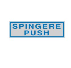 Targhetta adesiva - SPINGERE PUSH - 16,5 x 5 cm - Cartelli Segnalatori