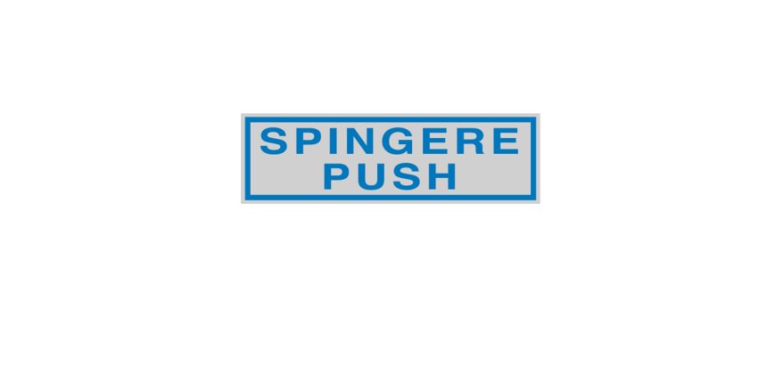 Targhetta adesiva - SPINGERE PUSH - 16,5 x 5 cm - Cartelli Segnalatori
