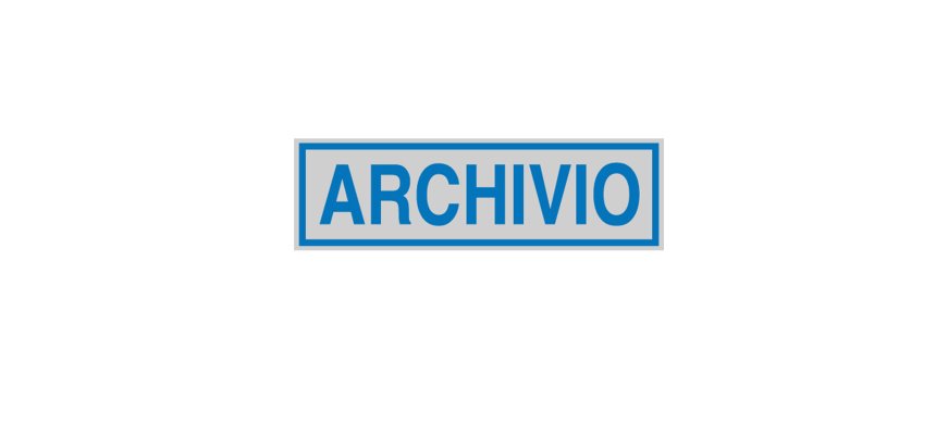 Targhetta adesiva - ARCHIVIO - 16,5 x 5 cm - Cartelli Segnalatori