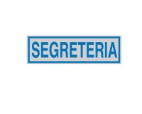 Targhetta adesiva - SEGRETERIA - 16,5 x 5 cm - Cartelli Segnalatori