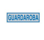 Targhetta adesiva - GUARDAROBA - 16,5 x 5 cm - Cartelli Segnalatori