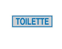 Targhetta adesiva - TOILETTE - 16,5 x 5 cm - Cartelli Segnalatori