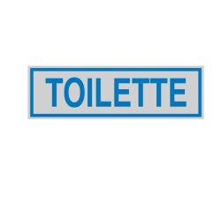 Targhetta adesiva - TOILETTE - 16,5 x 5 cm - Cartelli Segnalatori
