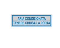 Targhetta adesiva - ARIA CONDIZIONATA... - 16,5 x 5 cm - Cartelli Segnalatori