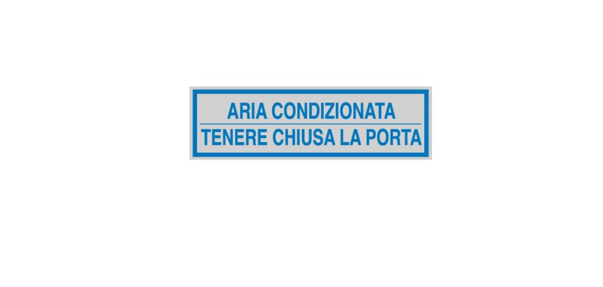 Targhetta adesiva - ARIA CONDIZIONATA... - 16,5 x 5 cm - Cartelli Segnalatori
