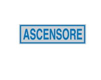 Targhetta adesiva - ASCENSORE - 16,5 x 5 cm - Cartelli Segnalatori
