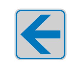 Targhetta adesiva - pittogramma Freccia - 8,2 x 8,2 cm - Cartelli Segnalatori