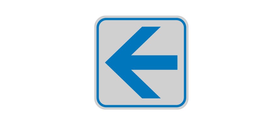 Targhetta adesiva - pittogramma Freccia - 8,2 x 8,2 cm - Cartelli Segnalatori