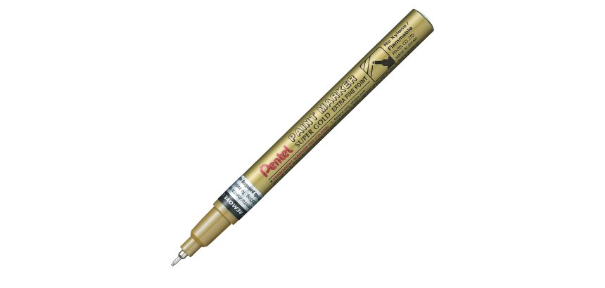 Marcatore Paint Marker Linea Amiko - punta extra fine 0,60mm - oro - Pentel