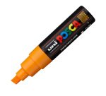 Marcatore Uni Posca PC8K  - punta a scalpello 8mm - arancio - Uni Mitsubishi
