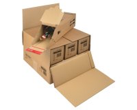 Scatola CP 181 - modulabile per 3/6 bottiglie - 37,5 x 36,5 x 25 cm - cartone - avana - ColomPac
