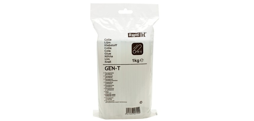 Colla termofusibile - diametro 12 mm - lunghezza 19 cm - 1 kg - trasparente - Rapid