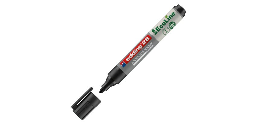 Marcatore per lavagne bianche 28 EcoLine - punta conica - da 1,5 a 3 mm - nero - Edding