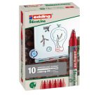 Marcatore per lavagne bianche 28 EcoLine - punta conica - da 1,5 a 3 mm - rosso - Edding