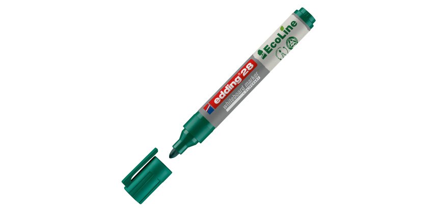 Marcatore per lavagne bianche 28 EcoLine - punta conica - da 1,5 a 3 mm - verde - Edding