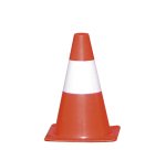 Cono segnaletico - H 30 cm - bianco/rosso