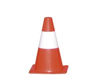Cono segnaletico - H 30 cm - bianco/rosso