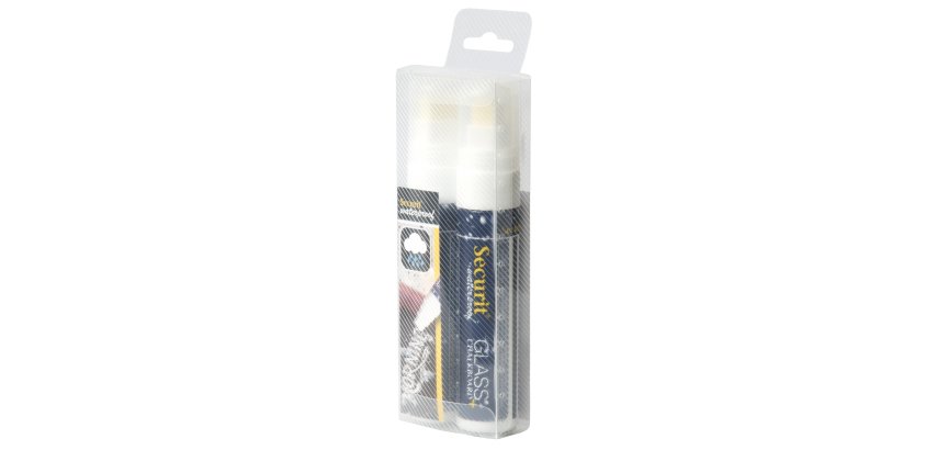 Marcatore a gesso liquido waterproof - punta fine 7,00 - 15,00 mm - bianco - Securit - conf. 2 pezzi