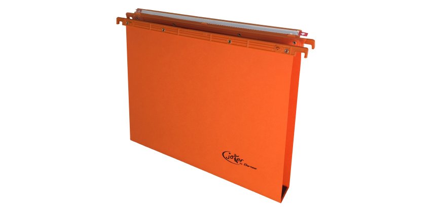 Cartella sospesa Joker - cassetto - interasse 39 cm - fondo U - 37 x 25 cm - arancio - Bertesi