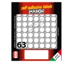 Etichette adesive tonde - in carta - permanenti - diametro 14 mm - 63 et/fg - 10 fogli - bianco - Markin