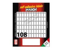 Markin X11010 self-adhesive label Rounded rectangle Permanent White 1080 pc(s)