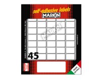 Etichette adesive - in carta - permanenti - 21 x 14 mm - 45 et/fg - 10 fogli - bianco - Markin