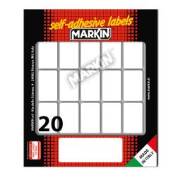 Etichette adesive - in carta - permanenti - 34 x 21 mm - 20 et/fg - 10 fogli - bianco- Markin