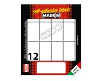 Etichette adesive - in carta - permanenti - 46 x 27 mm - 12 et/fg - 10 fogli - bianco - Markin
