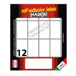 Etichette adesive - in carta - permanenti - 46 x 27 mm - 12 et/fg - 10 fogli - bianco - Markin